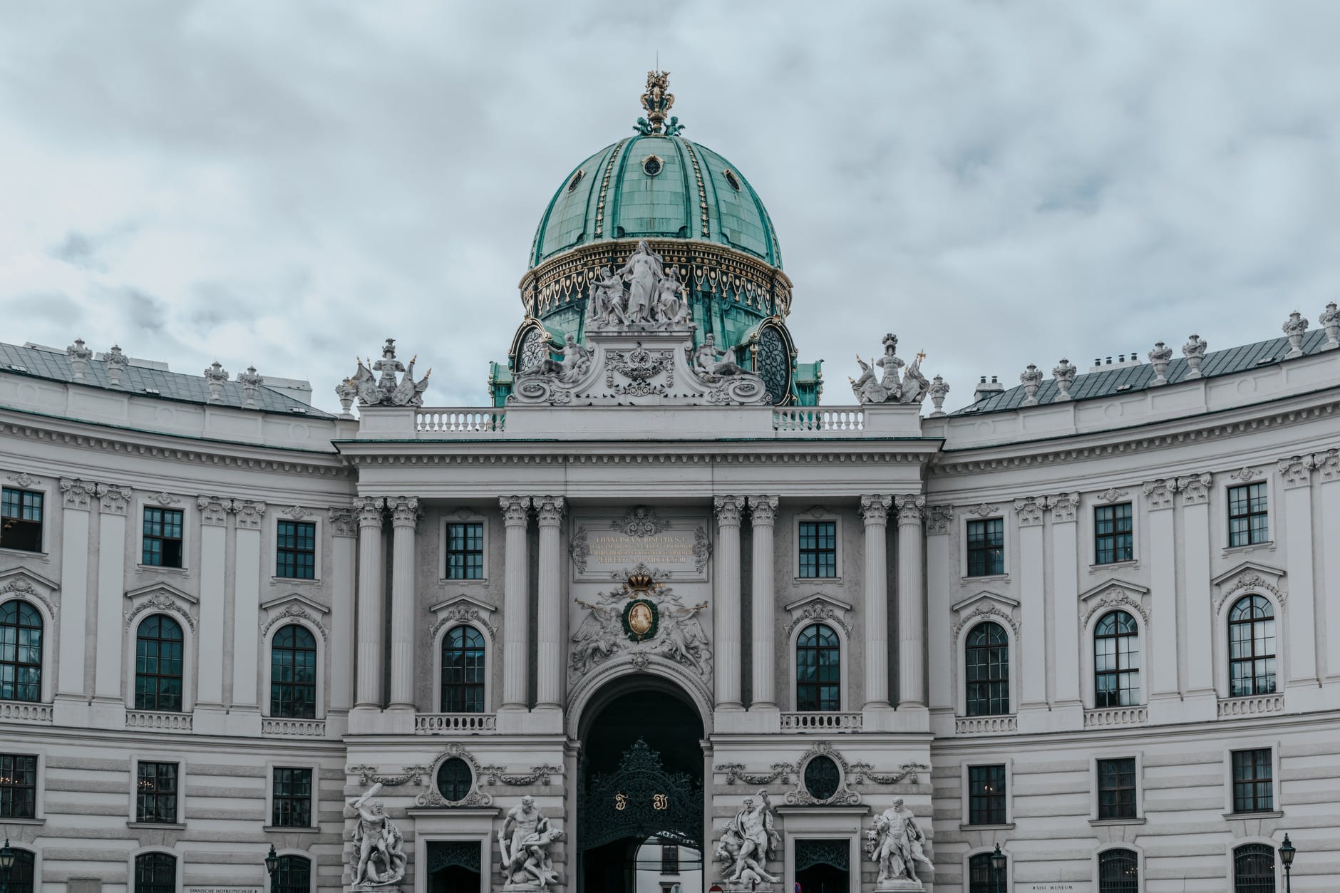 a famous landmark with sculptures in the building